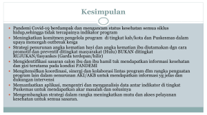 Kesimpulan & Rencana Tindak Lanjut Program Kesehatan