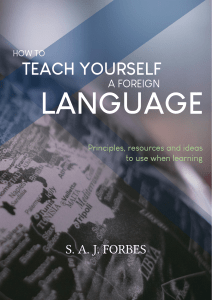 How to Teach Yourself a Foreign Language