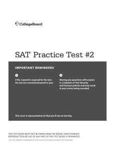 SAT Practise Test 2