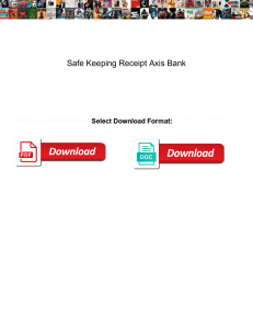 Safe Keeping Receipt Axis Bank