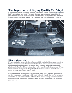 The Importance of Buying Quality Car Vinyl
