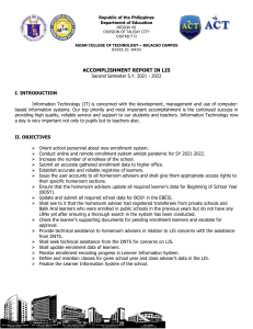 Accomplishment-Report-LIS - 2nd semester