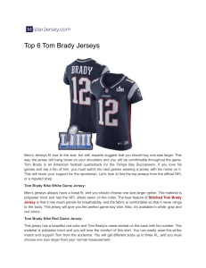 Top 6 Tom Brady Jerseys