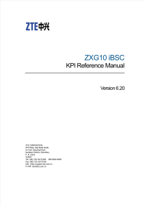 ZXG10 iBSC KPI refence manual V 6.20