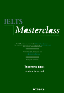 IELTS Masterclass - Teacher Book