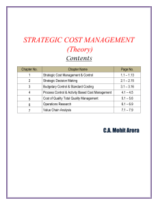 Strategic Cost Management (Theory)