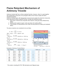 Flame Retardant Mechanism of Antimony Trioxide