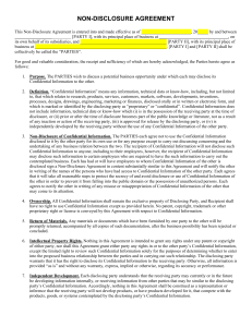 Mutual Non-Disclosure Agreement (Template)