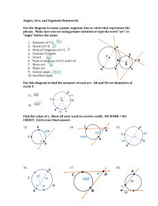 Arcs Angles and Segments Homework (1)