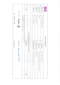 Proof of Delivery HF0514-M0514H2 Downhole Completion tools (20220706)