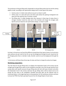 Nitrogean Gas Lifting charging procedure.