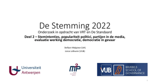 20220504 De Stemming 2022 Deel2 Stemintenties Politici PartijenMedia DemocratieInGevaar
