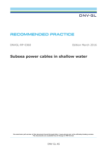 DNVGL-RP-0360 - 2016 - Subsea Power Cables in Shallow Water