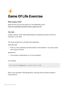 Game Of Life Exercise