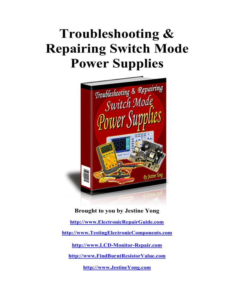 Troubleshooting & Repairing Switch Mode Power Supplies ( PDFDrive )