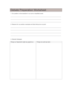 debate preparation worksheet