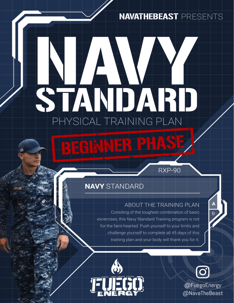Navy Standard Beginner Phase Training Plan