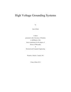 High voltage grounding systems