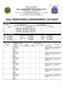 Template A - Daily Monitoring and Endorsement Log Sheet 0