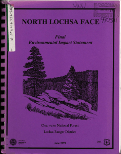 North Lochsa Face FEIS