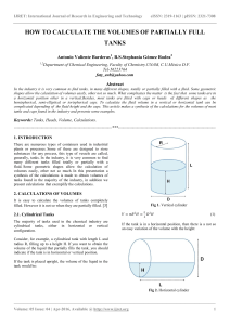 Calculation of Cylindrical Tank Volumes Used in Calibration of Level Instruments IJRET20160504001