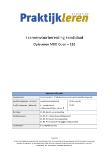 Examenvoorbereiding Opleveren MBO Open AMO AO16-EP3 B1-K3 1B1