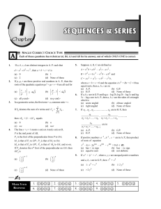 Sequence and series