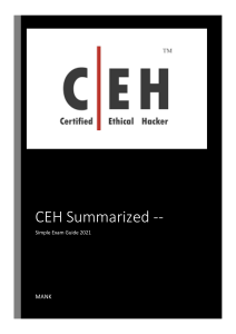 Certified Ethical Hacker (CEH) Summarized by Mohammad Alkhudari