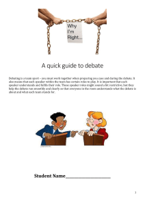 a quick guide to debate