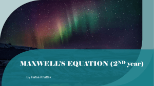 MAXWELL’S EQUATION 