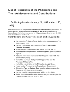 List of Presidents of the Philippines and Their Achievements and Contributions 