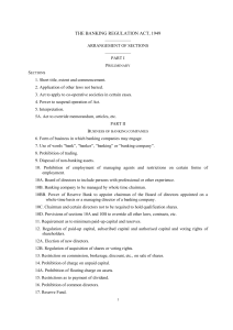 Banking Regulation Act 1949