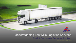 Understanding Last Mile Logistics Services RCSL