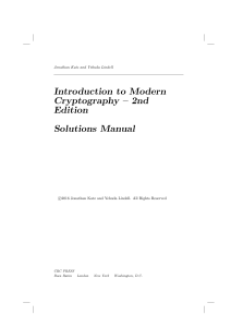 Introduction to Modern Cryptography - Solutions Manual (Jonathan Katz, Yehuda Lindell) (z-lib.org) (1)