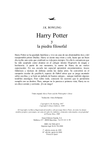 1.- Harry Potter y la piedra filosofal