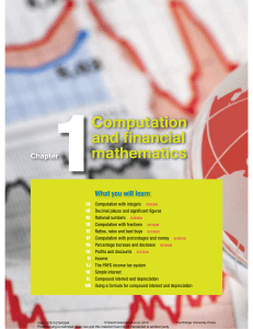 Chapter 1 - Computation of Integers (Yr9 Cambridge 5.1 5.3)