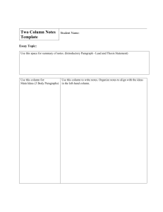 Two Column Notes Template
