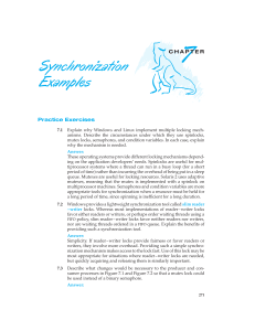Synchronization Examples: Operating Systems Locking Mechanisms