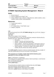 C Programming Lab: Operating System Management