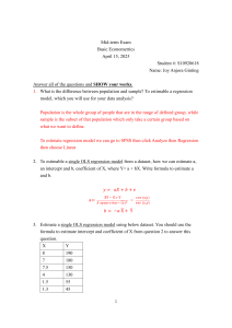 Basic Econometrics Mid-term Exam