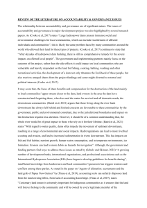 Accountability & Governance in Development Projects: A Review