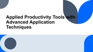 Advanced Productivity Tools: MS Word & Techniques