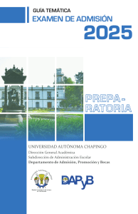 Guía Examen Admisión Chapingo 2025