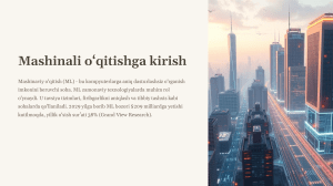 Mashinaviy o'qitishga kirish: Turlari, Ilovalari, Normallashtirish