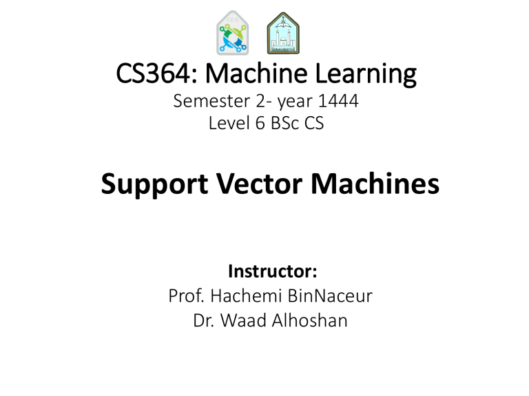 Support Vector Machines (SVM) Presentation