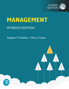 Management 15th Global Edition: Robbins & Coulter Textbook