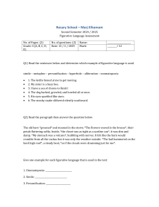 Figurative Language Assessment - Grade 4