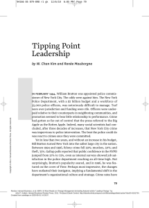 Tipping Point Leadership: William Bratton's Organizational Change