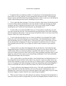 Assertiveness Scenarios: Communication Skills Assignment