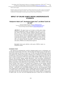Online Games Impact on Undergraduates: A Study